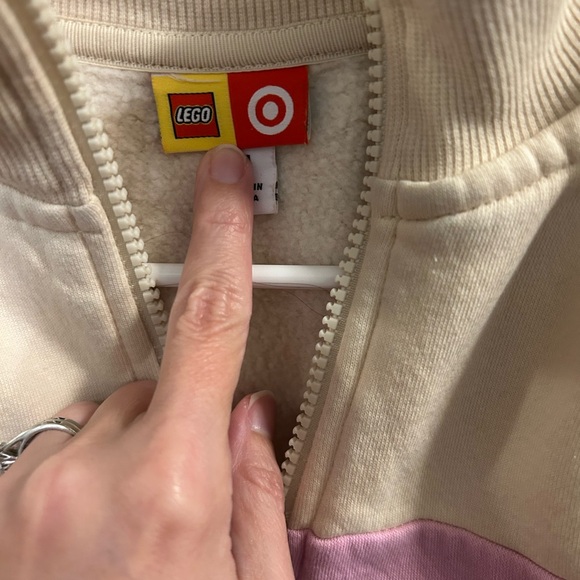 Target/Lego Cream and Pink Fleece Jacket - Picture 2 of 3